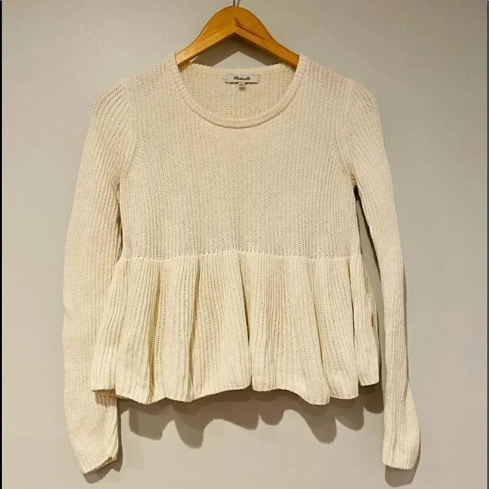 Madewell Ribbed Swing Pullover Sweater